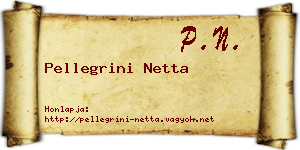 Pellegrini Netta névjegykártya